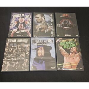 WWE  Wrestling Hardy Orton Undertaker Royal Rumble MITB TNA No Surrender 6 Discs